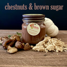 Load image into Gallery viewer, Chestnuts and Brown Sugar - an all-new holiday scented candle by First Fruits.