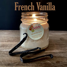 Load image into Gallery viewer, French Vanilla scented candle hand-poured soy candle by First Fruits Ministries.

