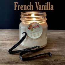 Load image into Gallery viewer, French Vanilla scented candle hand-poured soy candle by First Fruits Ministries.
